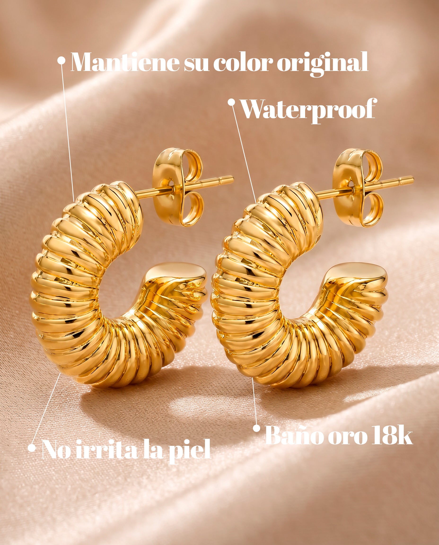 Pendientes Relieve Áureo