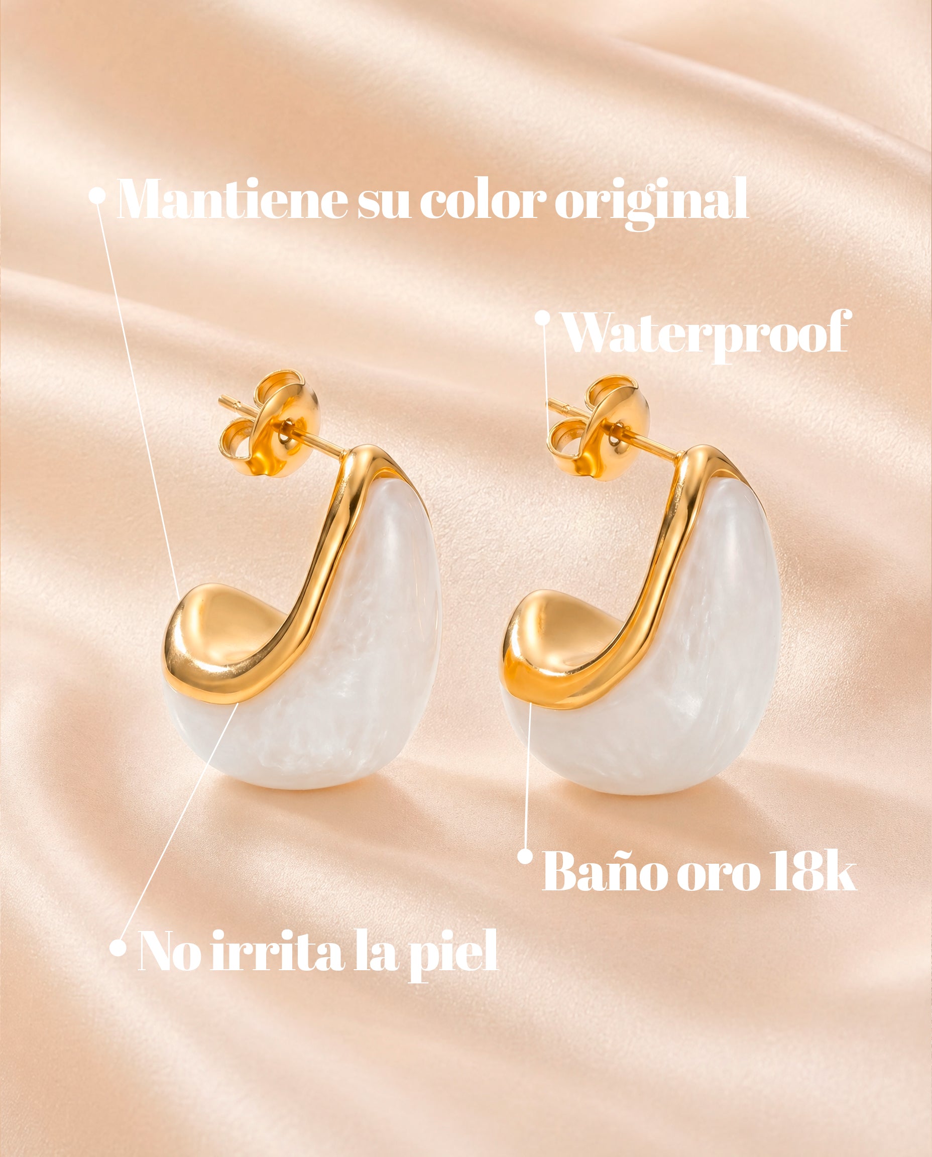 Pendientes Marfil Mediterráneo