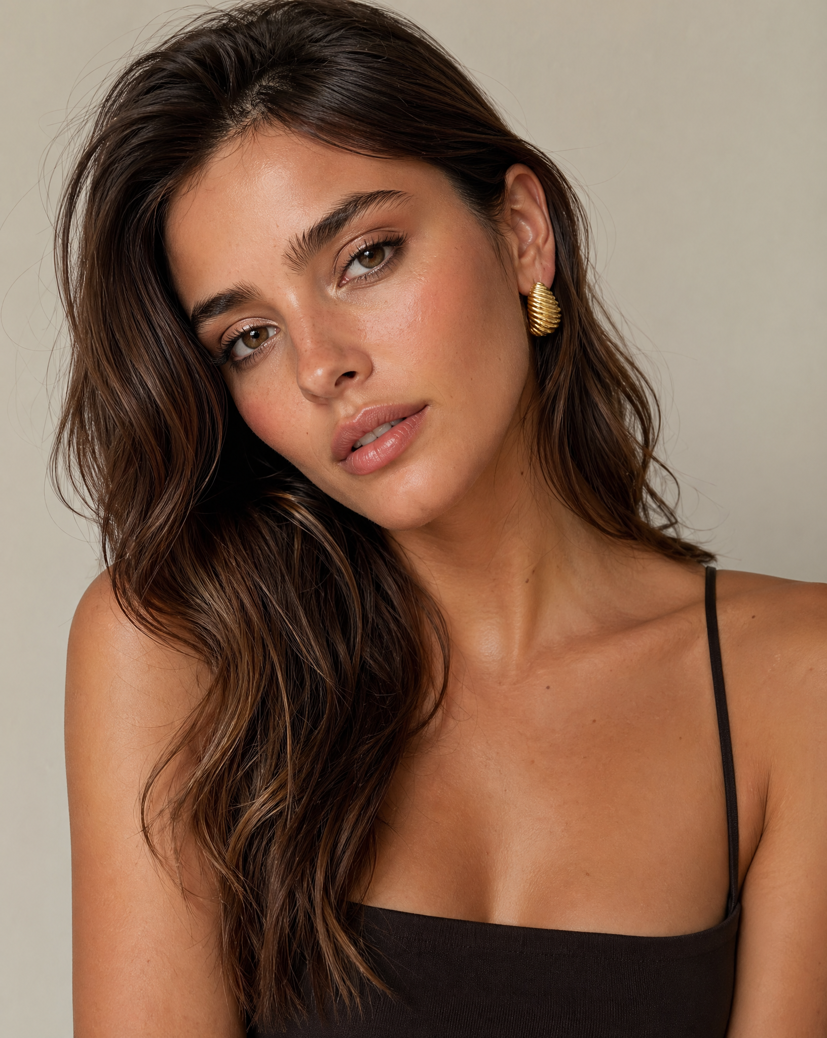 Pendientes Ondas de Oro