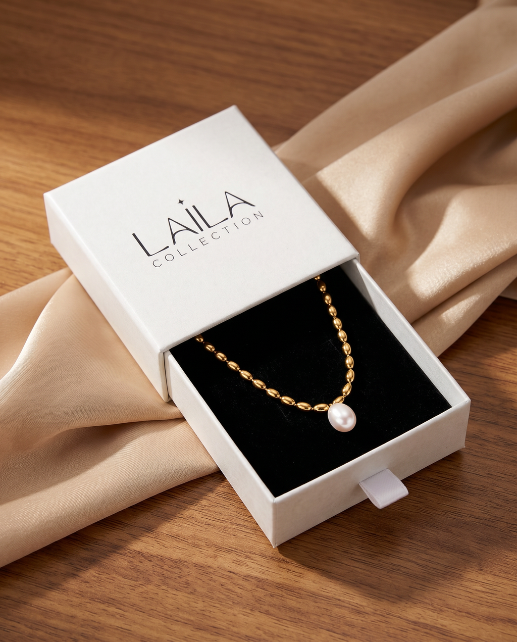 Collar Perla Brillo