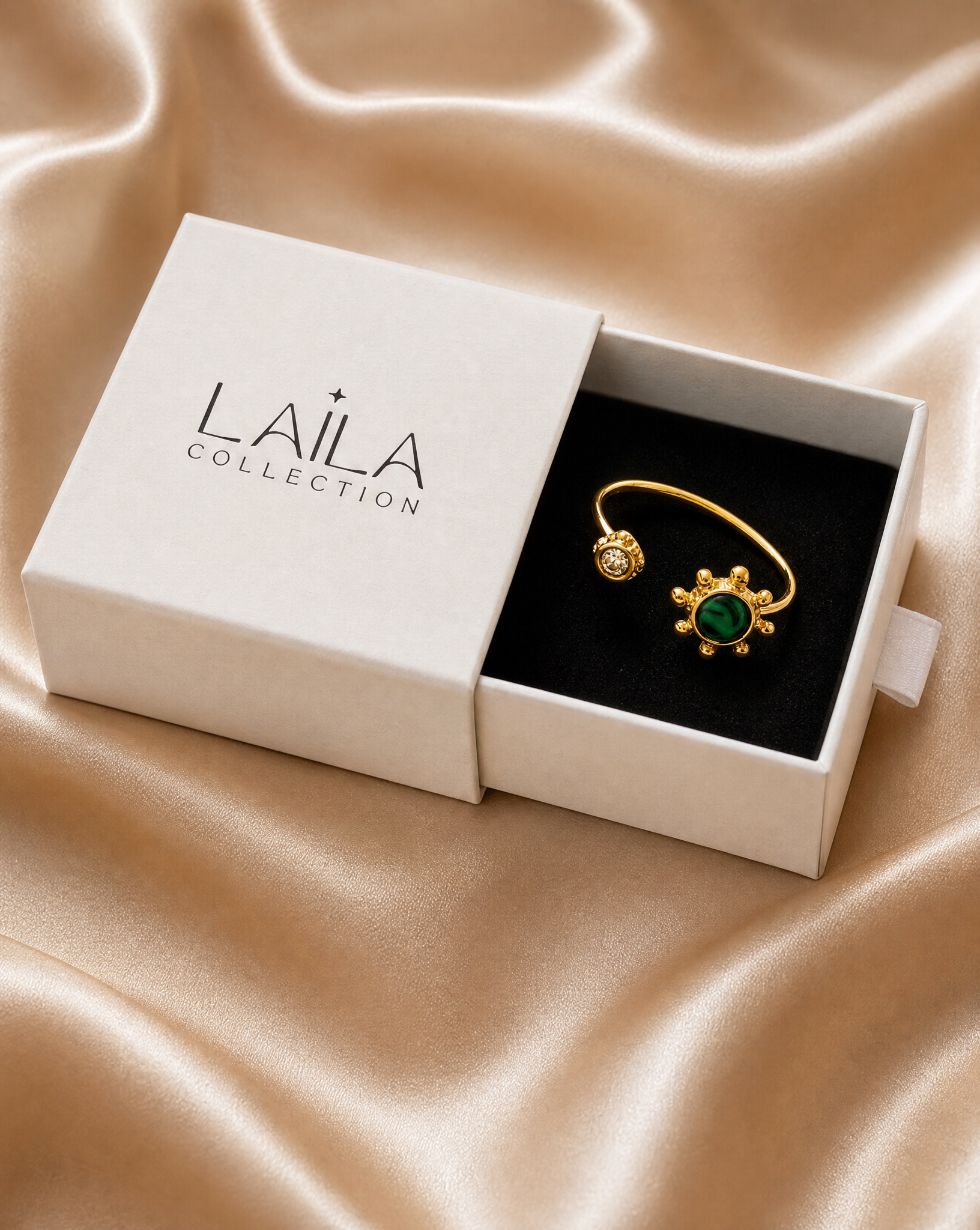 Anillo Solis Malaquita