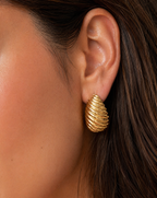Pendientes Ondas de Oro