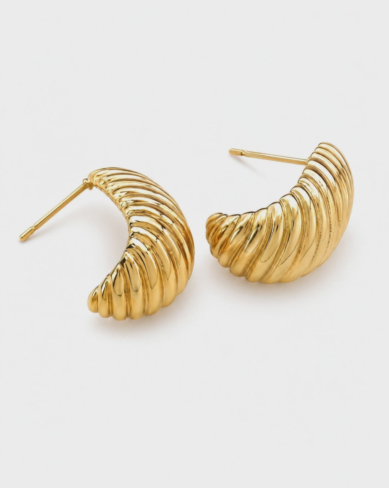 Pendientes Ondas de Oro